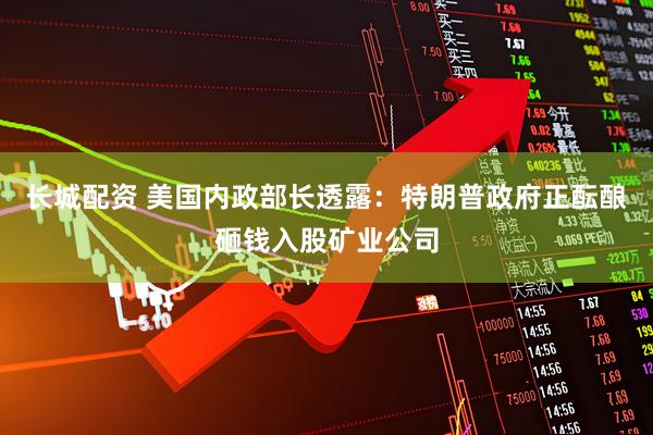 长城配资 美国内政部长透露：特朗普政府正酝酿砸钱入股矿业公司